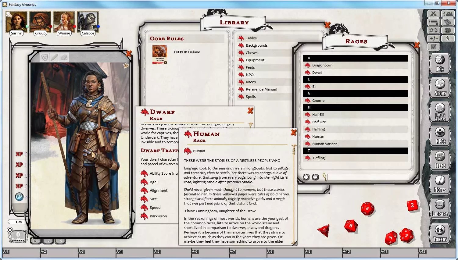 Fantasy Grounds 5E Character Sheet